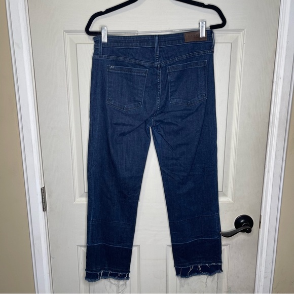 Parker Smith Ankle Crop Straight Leg Frayed
Two Tone Hem Denim Jeans 8/29 - Picture 8 of 11